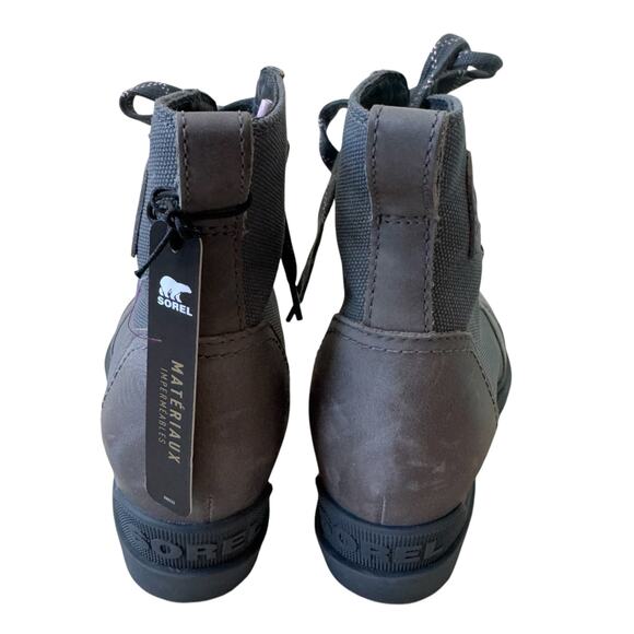 Sorel Evie II Lace Wedge Booties Quarry/Grill 8.5 - Picture 8 of 9